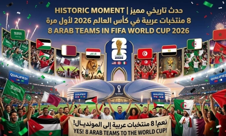 8 منتخبات عربية في كأس العالم 2026