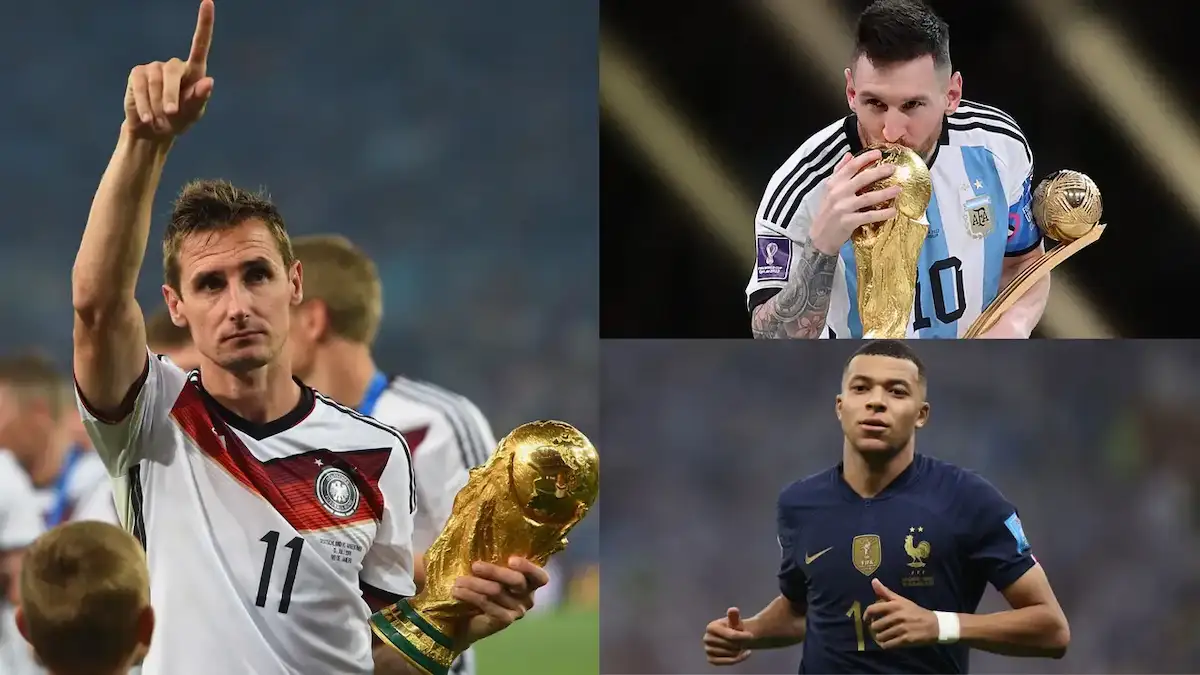 من الهداف الاسطوري لكأس العالم وما ترتيب ميسي ومبابي