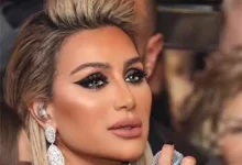 مايا دياب بفستان أحمر