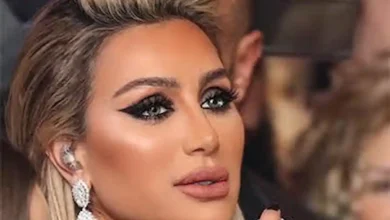 مايا دياب بفستان أحمر